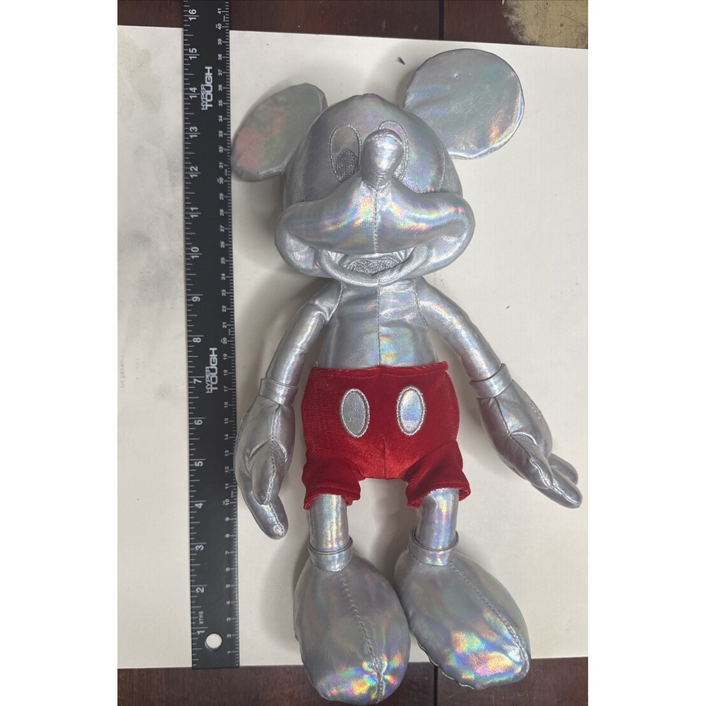 Silver Mickey Mouse Collectible Plush - Picture 4 of 5